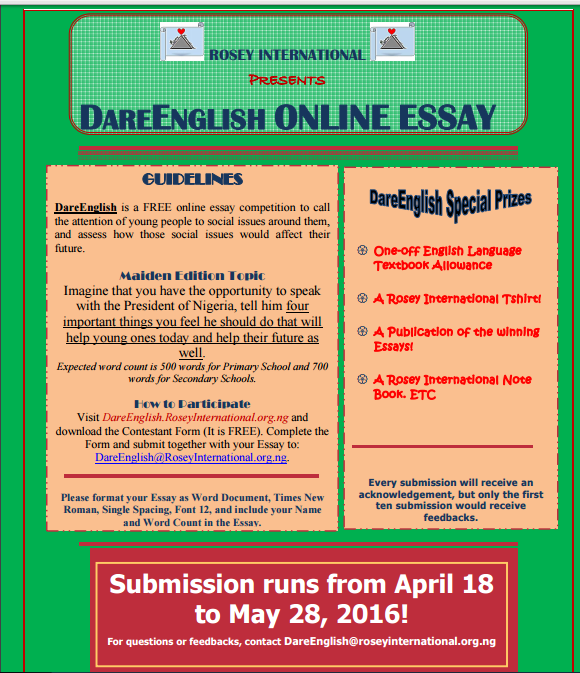 Free essay competition